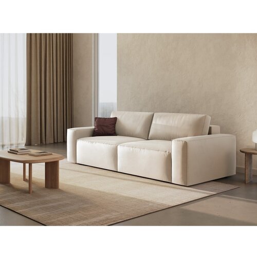 Micadoni Bež sklopiva sofa od boucl&amp;eacute; tkanine 247 cm Jodie &amp;ndash; Home Slike