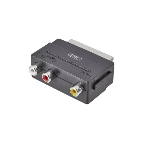 SpeaKa Professional SCART / činč adapter [1x SCART-utikač => 3x činč-utičnica] crn