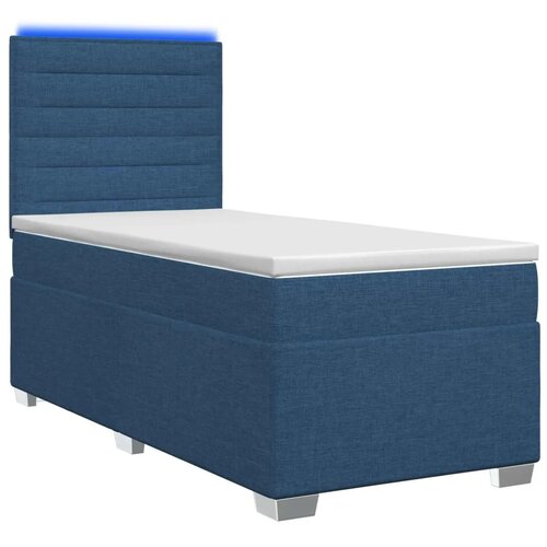  Boxspring krevet s madracem Plava 80 x 200 cm Tkanina - Plava 80 x 200 cm Dizajn linija Slike