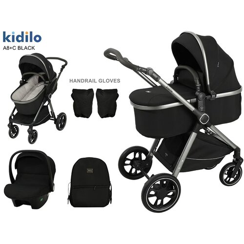 KIDILO KOLICA ZA BEBE A8+C BLACK Slike