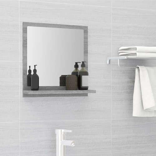 VidaXL Kupaonsko ogledalo boja sivog hrasta 40 x 10,5x 37 cm drveno Slike