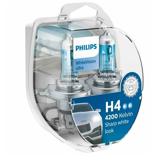 Philips sijalica H4 + W5W +60% white vision ultra set 2+2 kom, Cene