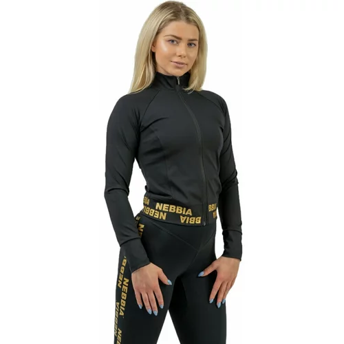NEBBIA Zip-Up Jacket INTENSE Warm-Up Black/Gold L Trenirka za fitnes
