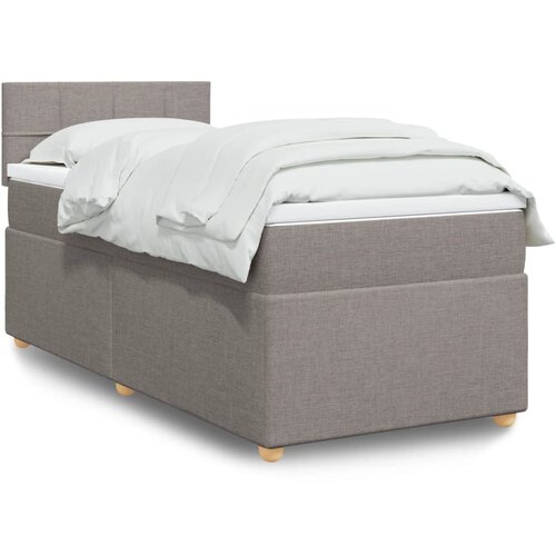 vidaXL Box spring postelja z vzmetnico taupe 100x200 cm blago Cene