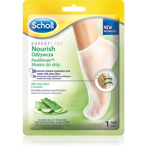 Scholl Expert Care Nourishing Foot Mask Aloe Vera hranljiva in mehčalna maska za noge z aloe vero 1 ks za ženske Cene