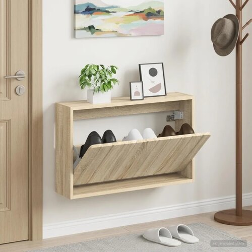  Ormar za cipele na zidu ZWOLLE 71 x 17 x 43 cm Hrast sonoma - Hrast sonoma Cijene