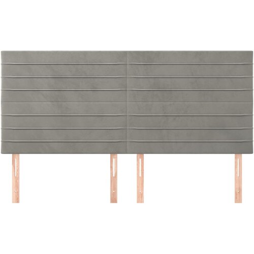  Uzglavlje svijetlosivo 200x5x118/128 cm bar&amp;scaron;unasto Slike