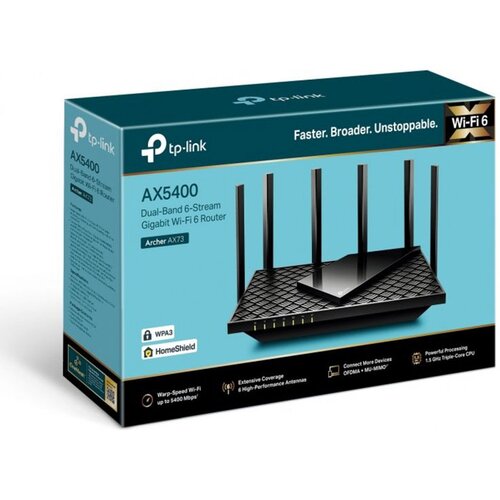 Tp-link router Archer AX73 AX5400 Dual-Band Gigabit Wi-Fi 6 RouterID: EK000540013 Slike