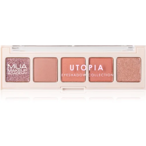 MUA Makeup Academy Professional 5 Shade Palette paleta senčil za oči odtenek Utopia 3,8 g