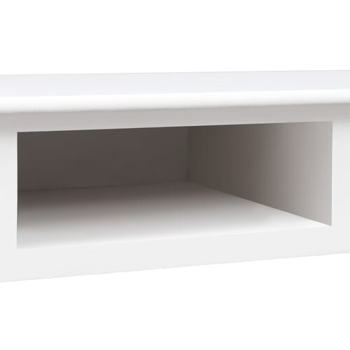 VidaXL Radni stol bijeli 108 x 45 x 76 cm od masivnog drva paulovnije Slike