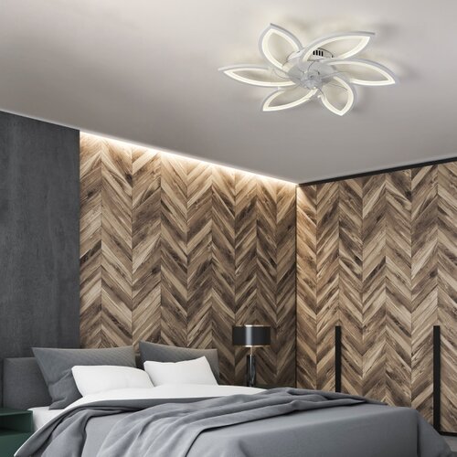  Brilagi-LED prigu&amp;scaron;iva svetiljka sa ventilatorom LED/50W/230V 3000-6500K bela + daljinski upravljač Slike