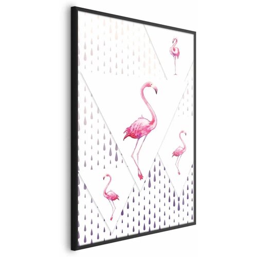  Plakat - Flamingo Family 40x60 Crni okvir Cijene