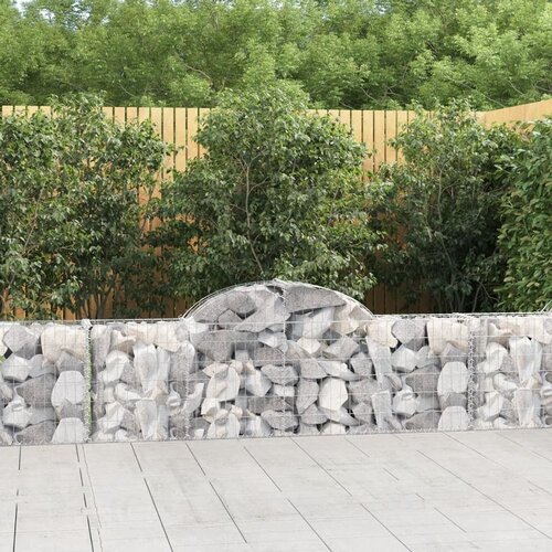  Gabionska ko&amp;scaron;ara s lukom 200 x 30 x 60/80 cm pocinčano željezo Slike