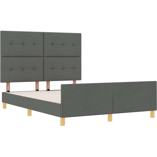  Krevet od tamno sive tkanine 160x200 cm Slike