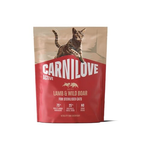 Carnilove Cat Active Adult Sterilised, briketi - jagnjetina in divji pra&scaron;ič 400 g Cene