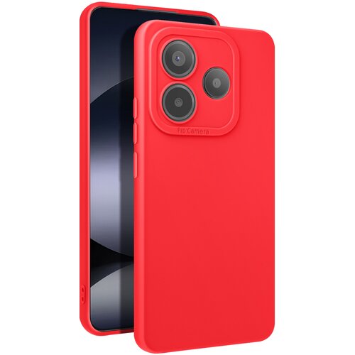 AVIZAR Ohišje za Xiaomi Redmi Note 14 5G Silikon Soft Camera Block Protected, Rdeča, (5000016069) Cene