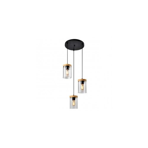  Wels Viseća Lampa Crna + Drvo 3x40W E27 Cene