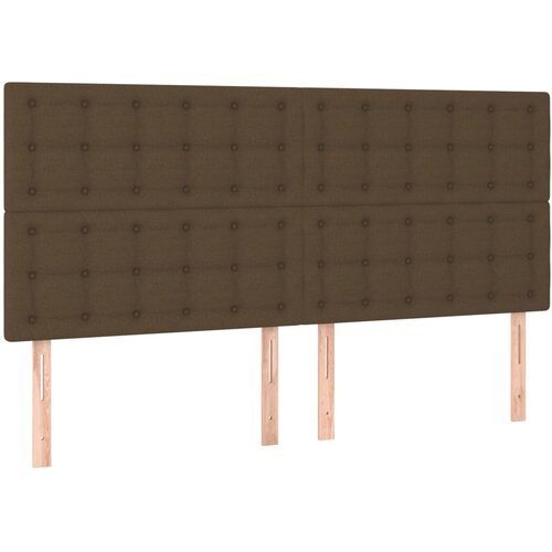  box spring s madracem LED tamnosmeđi 180x200 cm tkanina Slike