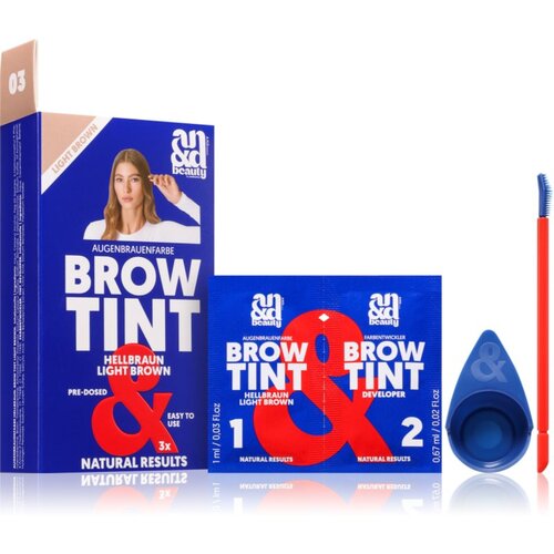 A.N.D. Beauty Brow Tint barva za obrvi odtenek Light Brown 3x1.67 ml Cene