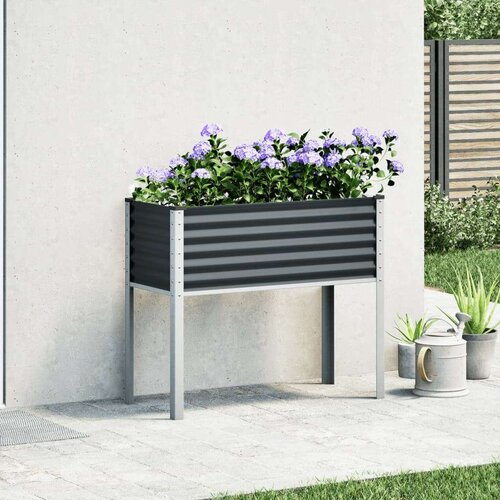 VidaXL Vrtna sadilica antracit 100x41x90 cm čelična Slike