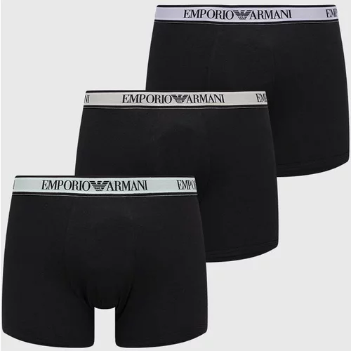 Emporio Armani Underwear Boksarice 3-pack moški, črna barva