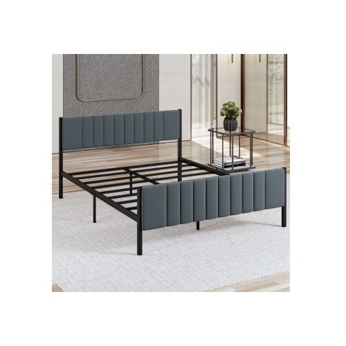 Hanah home Francuski ležaj Lotus, 160x88x200 cm, Antracit Slike