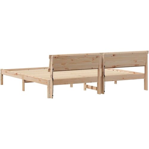  Krevetna konstrukcija Smeđa 200 x 200 cm Masivna borovina Slike