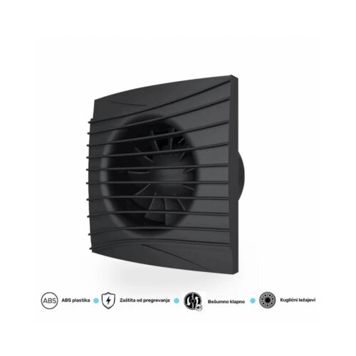 ERA VENTILATOR F125 SILENT 5C CRNI Cene