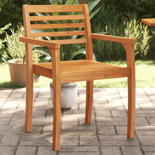 The Living Store Vrtni stoli 4 kosi 59x55x85 cm trden akacijev les - Vrtni Stol, (21473433) Slike