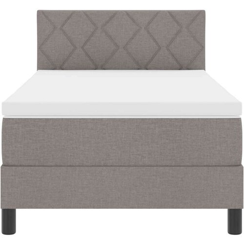 Box spring krevet Sivo-smeđa 90 x 200 cm tkanina Slike