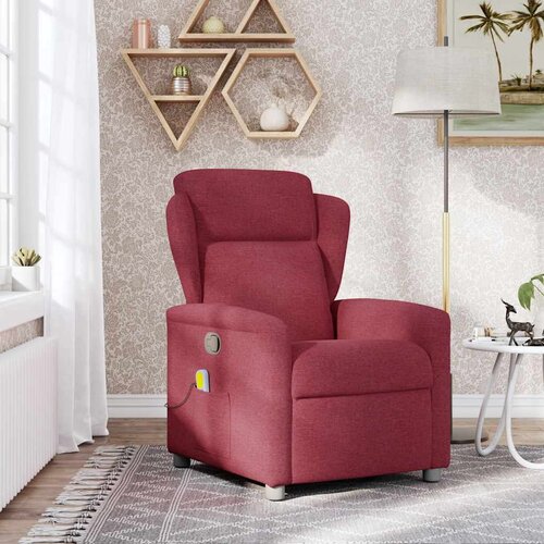 Maison Chic Masažni stol - Relax naslanjač vinsko rdeče blago, (22134906) Cene