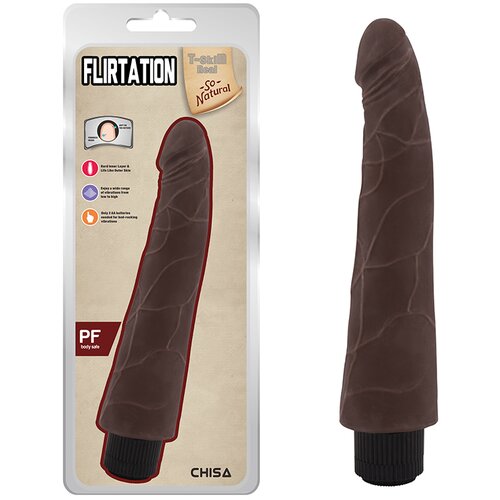 Chisa mekani realistični vibrator Flirtation Brown Slike