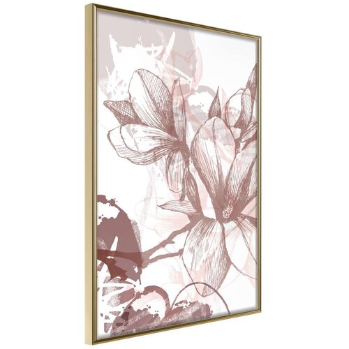  Poster - Drawn Flower 40x60 Slike