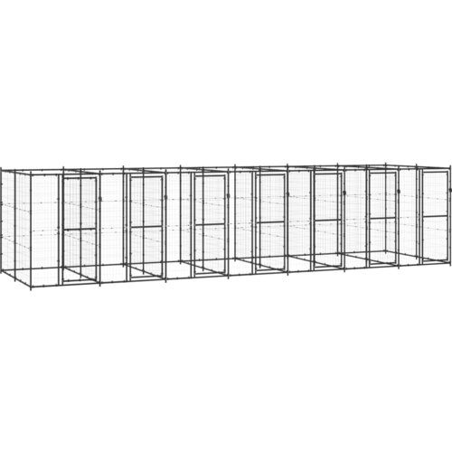 vidaXL Zunanji pasji boks jeklo 16,94 m² Cene