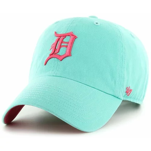 47 Brand Bombažna bejzbolska kapa MLB Detroit Tigers turkizna barva