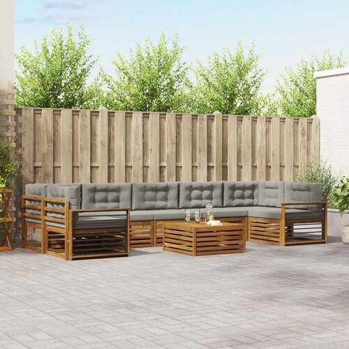  Set vanjskih sofa 8 kom. Prirodna i svijetlo siva Cijene