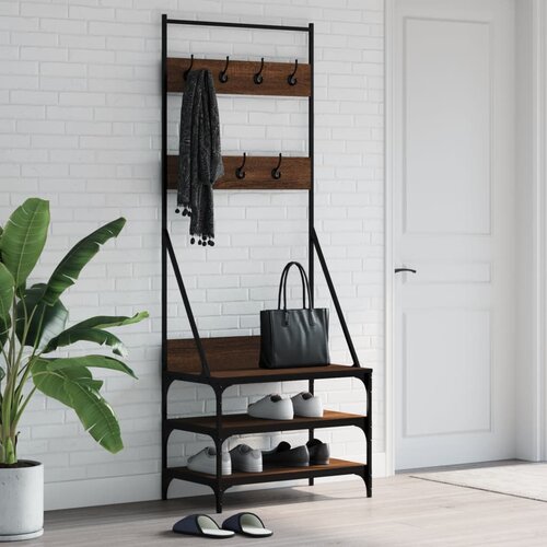  The Living Store Regal za oblačila s prostorom za čevlje rjav hrast 70x40x184 cm - Regal Za Oblačila, (21453519) Cene
