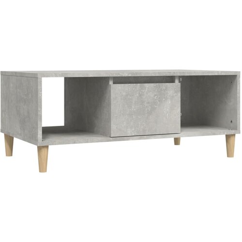 Maison Chic Klubska mizica - kavna mizica - Nizka mizica betonsko siva 90x50x36,5 cm inženirski les, (21755393) Cene