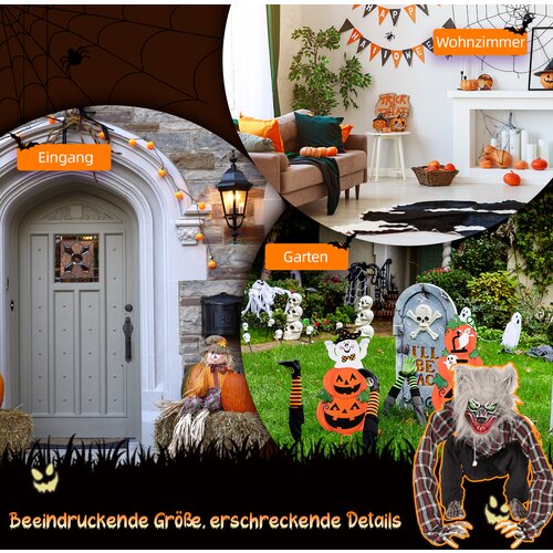 SHX Životinjska figura Vuk koji sjedi i Glava ruke animirane Halloween dekoracija Slike