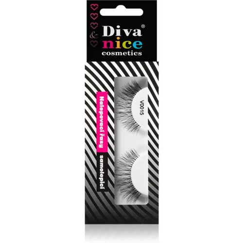 Diva & Nice Cosmetics Accessories lepilne trepalnice iz naravnih las No. V0015 1 kos