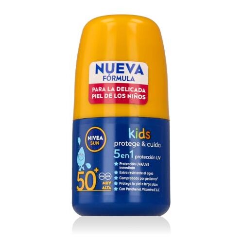 Nivea Sun Kids Protect &amp;amp; Care SPF50+ vodootporan proizvod za za&amp;scaron;titu od sunca za tijelo sa kuglicom 50 ml Slike