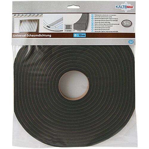 K&amp;Auml;LTESTOPP samoljepljiva brtva za prozore universal (antracit, 10 m x 15 mm x 9 mm, &amp;scaron;irine otvora 1 &amp;ndash; 8,5 mm) Slike