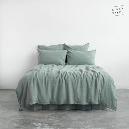 Linen Tales zelena lanena posteljina 220x140 cm - linen tales Slike