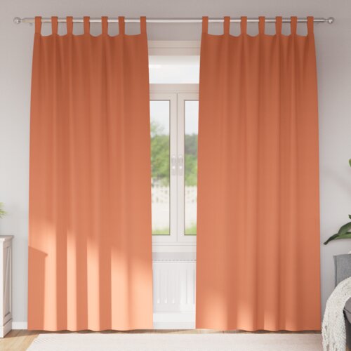 vidaXL Zavjese sa zavjesama 2 pcs Terakota 260 x 140 cm Poliester Cene