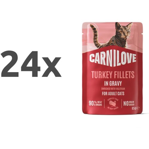Carnilove Cat Adult vrečka, ko&scaron;čki v omaki - puran - 85 g 24 x 85 g Cene