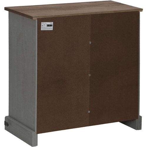 VidaXL Bivak HALDEN z drsnimi vrati sive barve 80x40x80 cm masivni les Slike