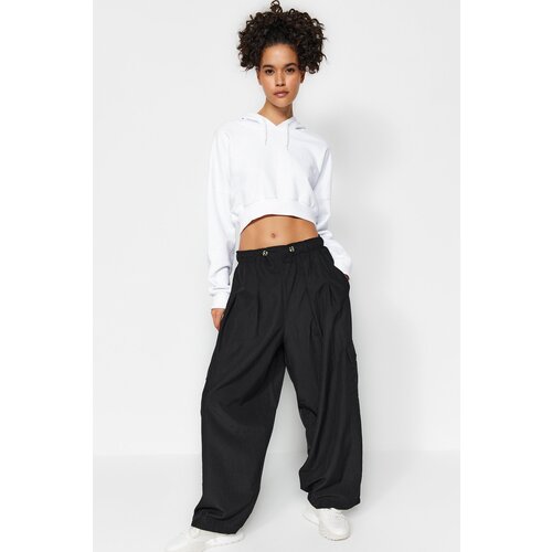 Trendyol Black Parachute Fabric Adjustable Flexible Waist Sports Sweatpants Slike