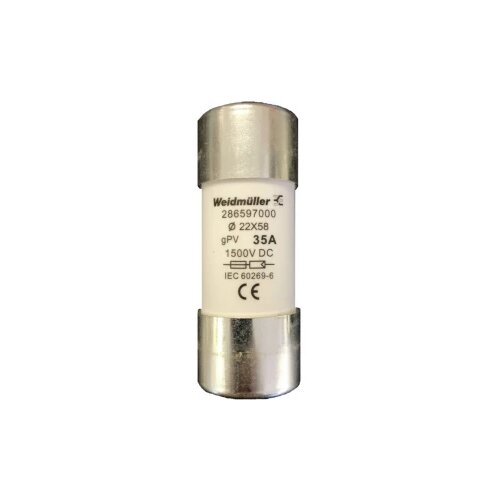Weidmüller FUSE WSFL 22X58 35A 1K5V GPV finožični osigurač Sadržaj 10 St. Cijene