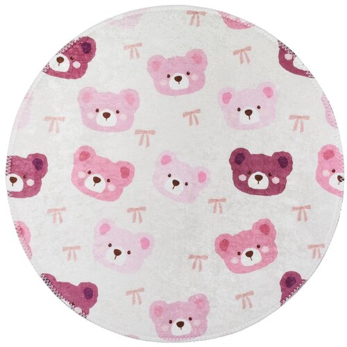 Vitaus Ružičasti/boje slonovače periv dječji tepih &amp;oslash;100 cm Cute Teddies Pink &amp;ndash; Slike