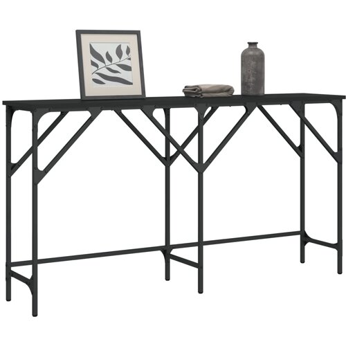 VidaXL Konzolni stol crni 140 x 29 x 75 cm od konstruiranog drva Slike